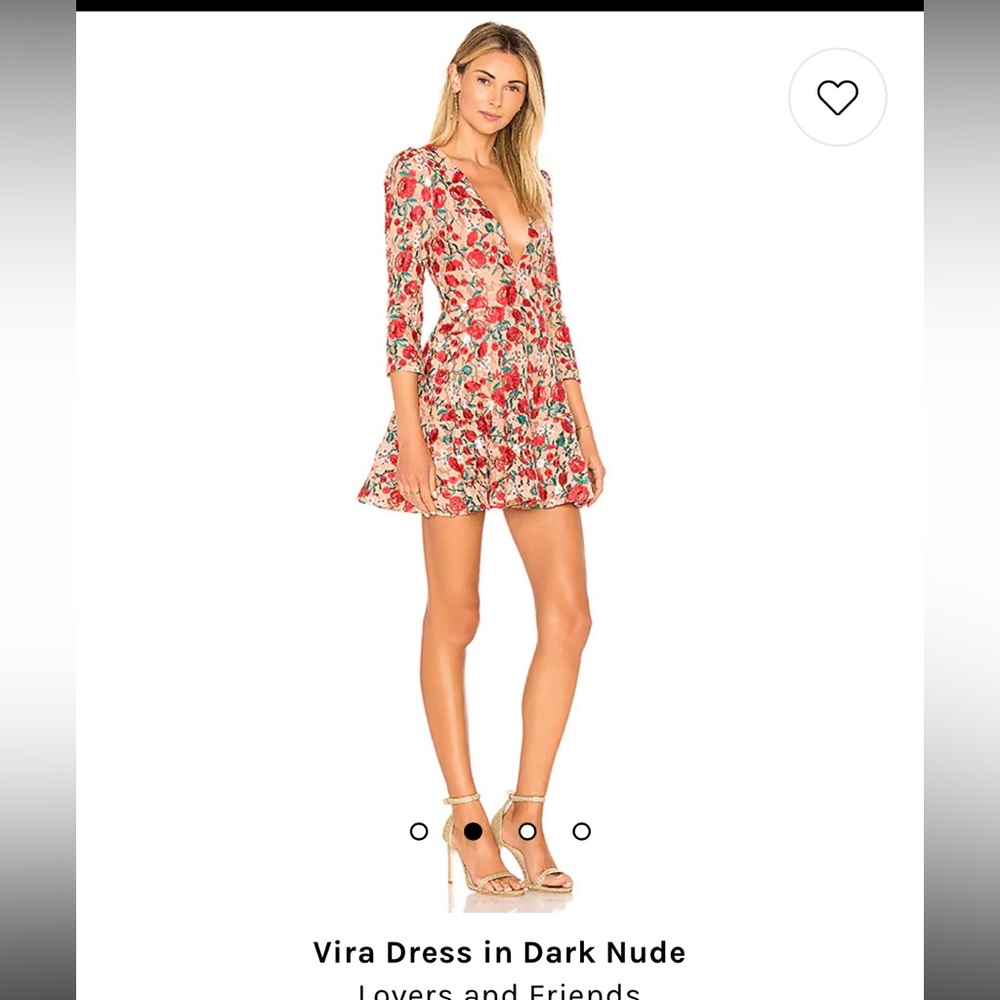 REVOLVE VIRA DRESS LOVERS AND FRIENDS long sleeve dress roses lace